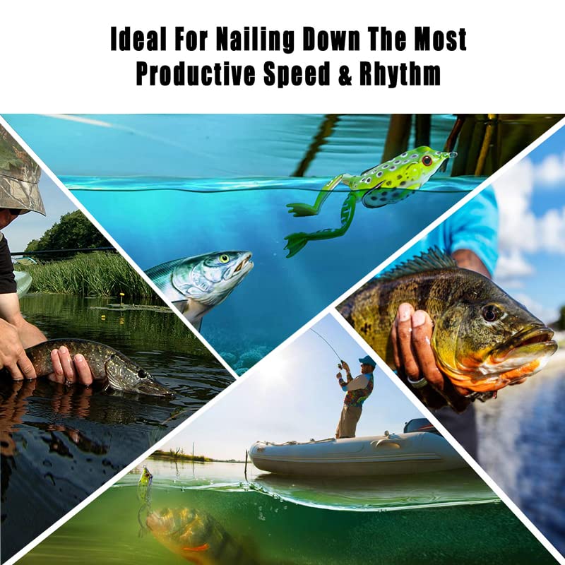 Frog Fishing Lures for Bass ，Weedless Fishing Lures，Top Water Frog Lures for Bass Fishing，Perfect Lifelike Surface Bass Lure, for Saltwater/Freshwater Bass Trout