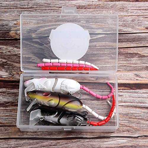 JOHNCOO Swimbait Hard Artificial Baits Mouse Fishing Lures Multi Jointed Fishing Lures Kit for Pike Bass - color: #F