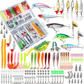 TCMBY 327PCS Fishing Lures Tackle Bait Kit Set, Tackle Box with Tackle Included, Crankbaits, Worms, Spinner, Weights, Hooks & Other Accessories for Freshwater Bass Trout Fishing Gear Gifts for Men
