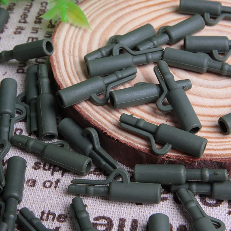 Wixine 100Pcs/Sets Fishing Terminal Tackle Safety Lead Clips with Pins Tail Rubber Tubes Carp Fishing Tackle Tools
