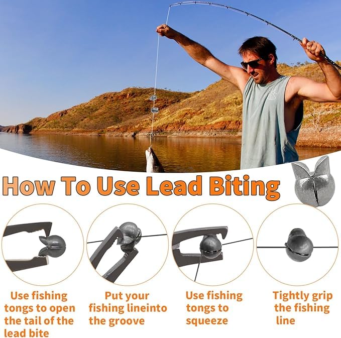 250/150pcs Split Shot Fishing Sinkers, Fishing Weights Sinkers Open Mouth Design Weights Clip Freshwater Saltwater Fishing Accessories - style: 150pcs Duckbill
