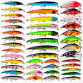 Bass Fishing Lures Kit Set Topwater Hard Baits Minnow Crankbait Pencil VIB Swimbait for Bass Pike Fit Saltwater and Freshwater - color: 007-43pcs
