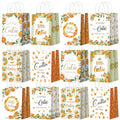 Kosiz 24 Pcs Orange Party Favor Bags Little Cutie Baby Shower Decorations Hey Cutie Goody Gift Bags with Handles Tangerine Treat Candy Pouch for Orange Birthday Party Decoration Summer Supplies - style: Little Cutie