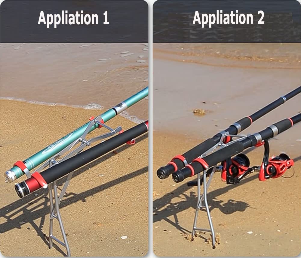 Fishing Rod Holder Dual Poles Holder Angle and Height Adjustable