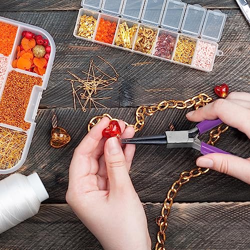 URSKYTOUS 4Pcs Jewelry Pliers Set Jewelry Making Pliers Tools Kit Include Jewelry Making Needle Nose Chain Nose Round Bent Pliers Wire Cutter for Bracelet Beading DIY Craft Jewelry Making Supplies - color: Ch Mix Color