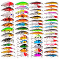 Bass Fishing Lures Kit Set Topwater Hard Baits Minnow Crankbait Pencil VIB Swimbait for Bass Pike Fit Saltwater and Freshwater - color: 560-56pcs