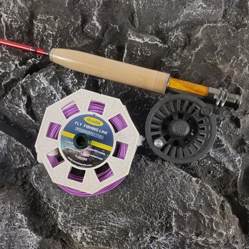 Aventik ProWeight WF Floating Fly Fishing Line Welded Loops Weight Forward Freshwater Trout Fly Line Kit WF 3 4 5 6 7 8 Low Stretch Slick Coating Accurate Casting - color: Purple, size: 5F