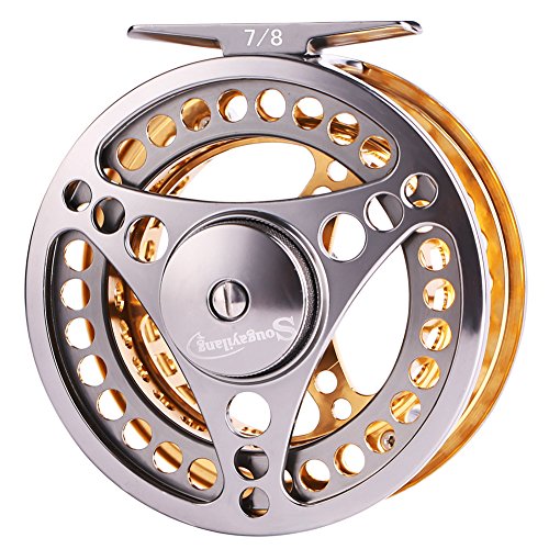 Sougayilang Fly Fishing Reel Large Arbor 2+1 BB with CNC-machined Aluminum Alloy Body and Spool in Fly Reel - size: 5/6 Reel