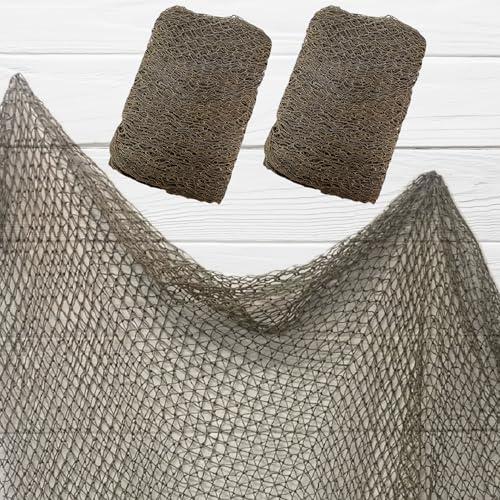 Tumbler Home Fish Net Decorations, Fishing Net Decor for Pirate, Mermaid, Fishing, Halloween, Hawaiian, Tiki or Beach Party Decorations, Fish Netting for Nautical Decor or Ocean Room, 5x10ft (2 Pack) - size: 2 Pack (5x10 ft each)