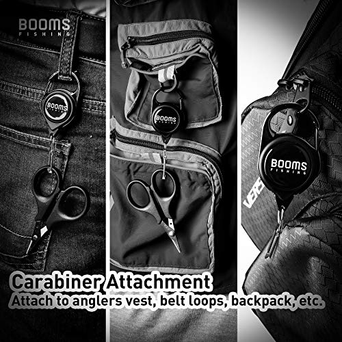 Booms Fishing RG1 Fly Fishing Zinger Retractor 3 pcs - color: Black