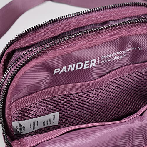 Pander Everywhere Belt Bag for Women, 5 Zipper Pockets Nylon Crossbody Fanny Pack Purse (Purple Lavender) - color: Purple Lavender