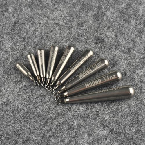 Tungsten Free Rig Weights,10Pcs Drop Shot Rig Weights Tungsten Fishing Sinkers, More Compact Than Lead Weights, Tie on Connect - size: 5/16oz - 10 Pack, style: Plain