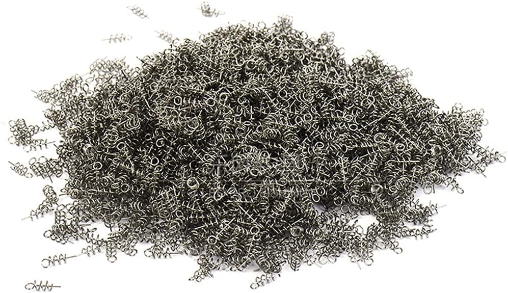 50Pcs 14mm Silver Fishing Crank Hook Centering Pin Fishings Baits Lure Rig Fixed for Latch Needle Spring Twist Lock Fishing Spring Twist Lock Fishing Hook Centering Terminal Tackle and Accessories
