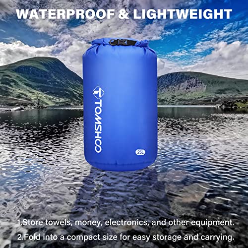 TOMSHOO Dry Bag 3-Pack/5-Pack, Lightweight Waterproof Bags Roll Top Sack Set Keeps Gear Dry for Hiking, Beach, Fishing, Kayaking, Boating, Swimming, Camping - color: 3 Pack - Assorted Color, size: 3L+5L+8L