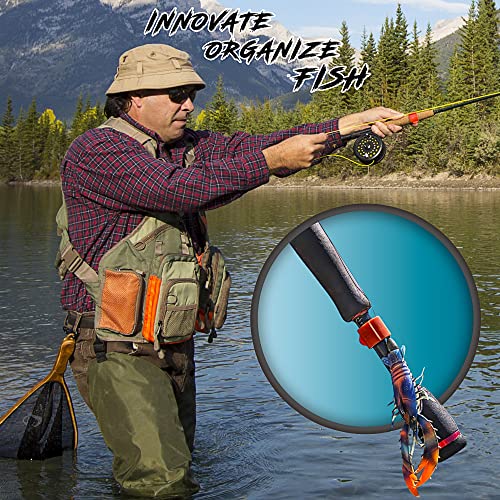 Cal Coast Cali Clip Drop Shot Weight and Hook Holder — Durable Molded Plastic Drop Shot Keeper to Prevent Line Snagging — Includes a Fishing Hook Keeper that can Hold Lures — 3 Sizes - color: Red