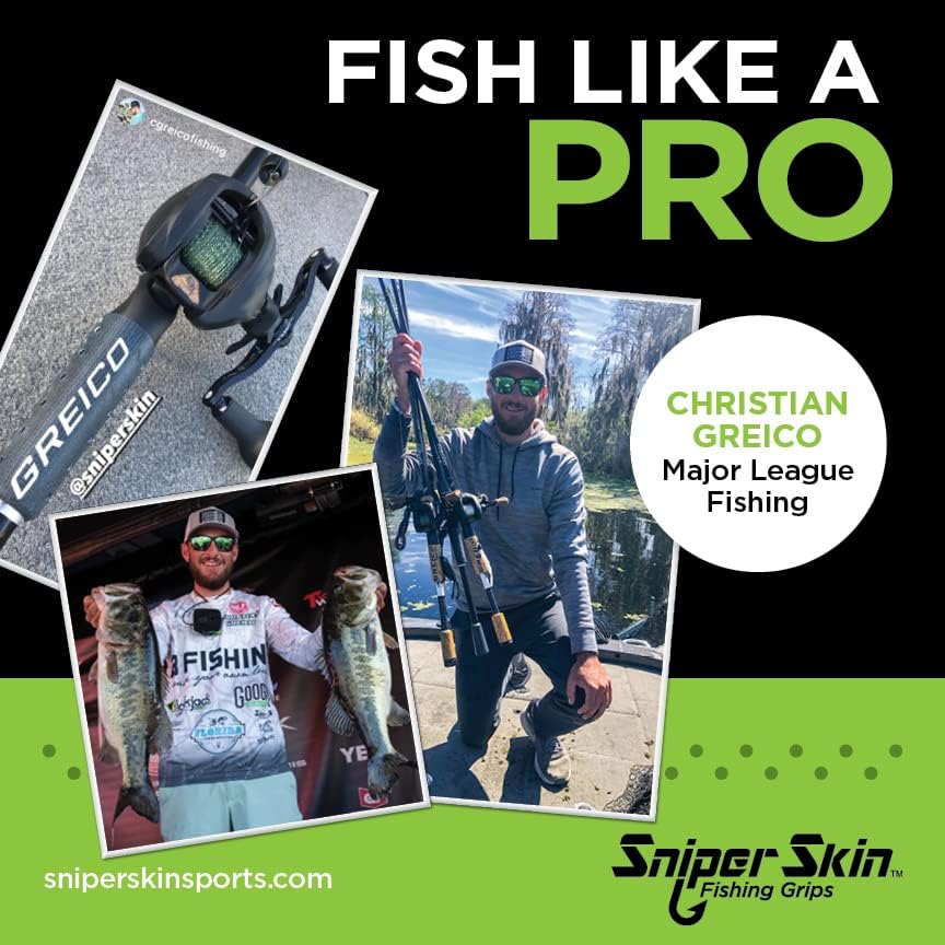 SNIPER SKIN Fishing Rod Grip - Fishing Gear Accessories - Waterproof & Adjustable - Easy to Install, Strong Replacement Grip - Size 16'' - color: Cork