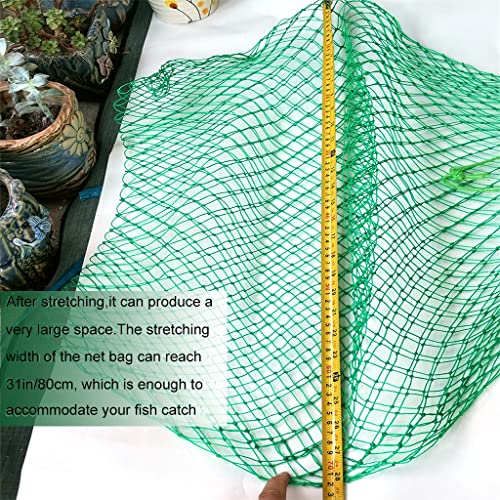 Fishing Net Bag Foldable Fishing Keep Net Diving Bag 4/5 Inch Mesh 35 Inch Length Fishing Net