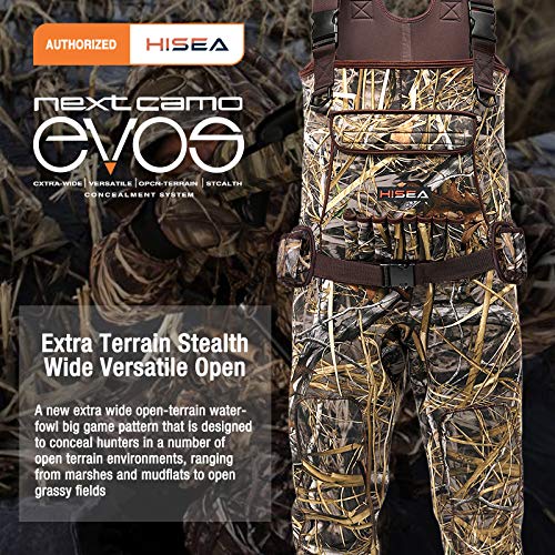 HISEA Hunting Waders for Men with 600G Insulated Boots, 4.5mm Neoprene Waterproof, Bootfoot Chest Wader Fishing Duck Hunting