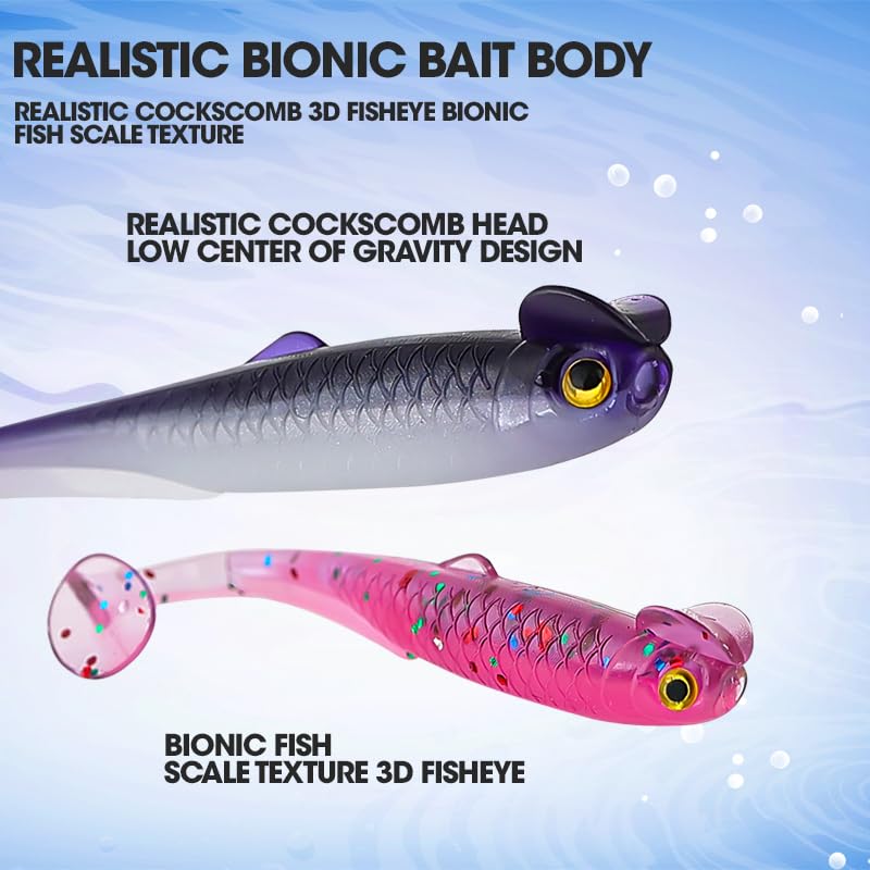 TPR Simulation Fake Corn Soft Baits Corn Carp Fishing Lures Floating Baits with Nice Scent for Carp,Trout Fishing,Cat Fish - color: Multi- 20PCS T-tail Cockscomb Fish