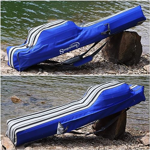 Sougayilang Fishing Rod Bag - 3 Layer Organizer Case for Travel - 170cm/69in - color: Length: 170cm/69in