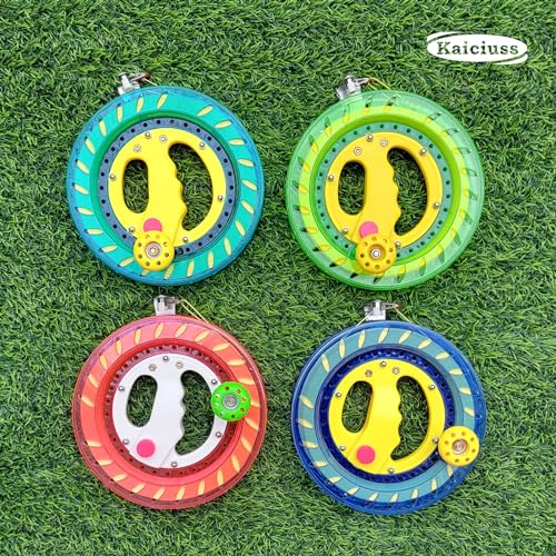 Kite Reel Winder with Line, Kite String Reel for Kids & Adults, Easy to Use Kite String and Spool, it Comes with Durable Kite Thread and Connector - size: 8 inch, style: Dark Blue Kite Reel