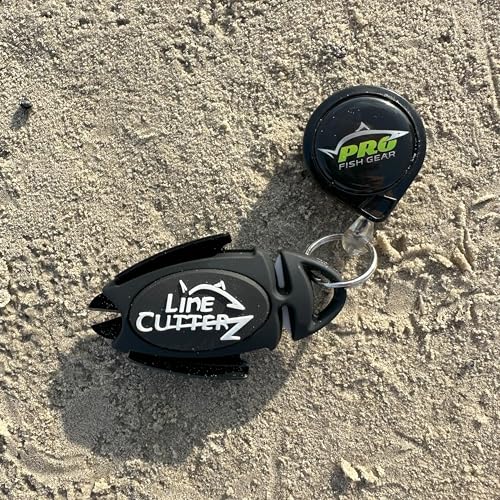 LINE CUTTERZ Patented Dual Hybrid Ceramic Cutter + Stainless Steel Micro Scissors Fishing Line Snipper - Black - color: Black
