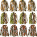 Spinner Bait Skirt Jig Skirts Replacement DIY Fishing Lure Making Supplies Soft Skirt for Spinnerbaits Bass Fishing Jigs Buzzbait Squid Jigs Fishing Lure Skirts - style: A-skirts-6pcs