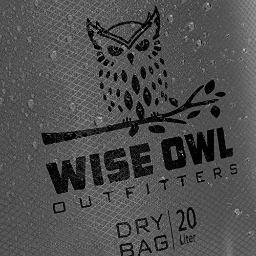 Wise Owl Outfitters Waterproof Dry Bag 3-Pack – Lightweight & Airtight 5L/10L/20L Small & Large Dry Bags for Kayaking, Beach, Travel, Boating, Hiking - color: Grey
