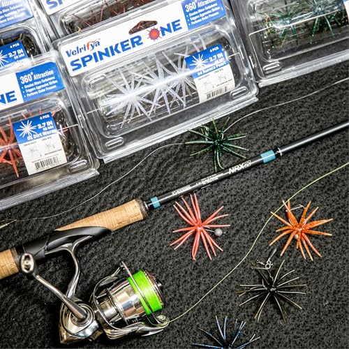 Tentacle Creature Lure, Japanese Style Soft Plastic Baits for Bass Fishing - for Drop Shot, Wacky Rig/Neko Rig and Finesse, Slow Sinking, Soft Bait by Velrifya - color: 06-Green Pumpkin Pepper, size: 2.7-INCH