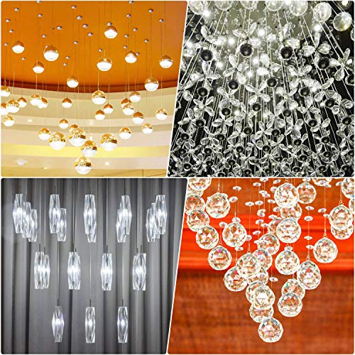 Fishing Wire for Hanging, Selizo 4Pcs Clear Fish Line Fishing String Invisible Monofilament Nylon Thread for Hanging Decorations, Balloon Garland, Jewelry Making, Beading and Crafts