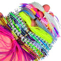 30 Bundles/Bag Mixed Color Silicone Skirts for Spinnerbait Buzzbait Rubber Wire Bait Jig Lures Squid Skirts Fly Tying Material