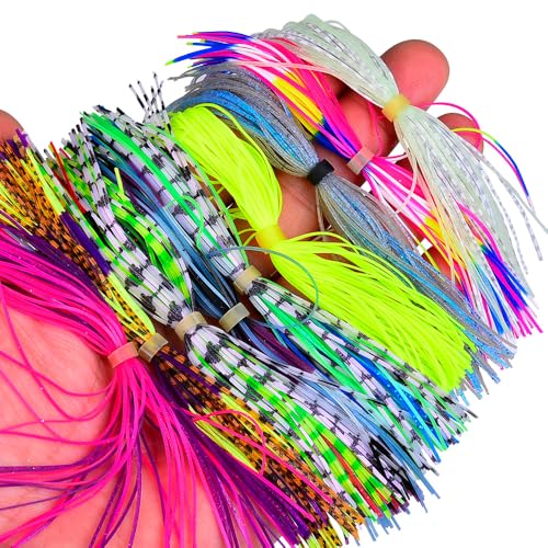 30 Bundles/Bag Mixed Color Silicone Skirts for Spinnerbait Buzzbait Rubber Wire Bait Jig Lures Squid Skirts Fly Tying Material