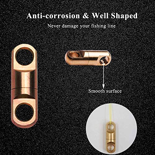 AMYSPORTS High Strength Fishing Bearing Swivels Stainless Fishing Swivel Connectors Copper Barrel Swivels for Saltwater Fishing Freshwater Fishing - size: Size7 (860lb) 10 pcs