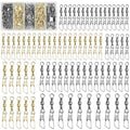 SILANON Fishing Snap Swivel Kit, 75pcs Rolling Barrel Swivels with Safety Snap High Strength Fishing Line Connector Swivels Snap Fishing Tackle