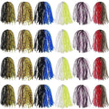 Spinner Bait Skirt Silicone Jig Skirts Replacement DIY Fishing Lures,Fishing Lure Making Supplies Spinnerbaits Fishing Skirts Squid Jig Lures Skirts Casting Jigs Football 50 Strands - color: 24 Bundles