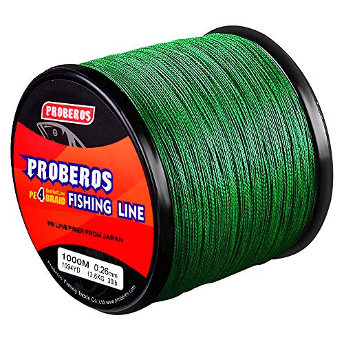 Braided Fishing Line 4 Strands Stronger Multifilament PE Braid Wire for Saltwater 6LB-100LB 110yards 328yards 547yards Super Strong Superline - color: Green, size: 547Yds/6LB