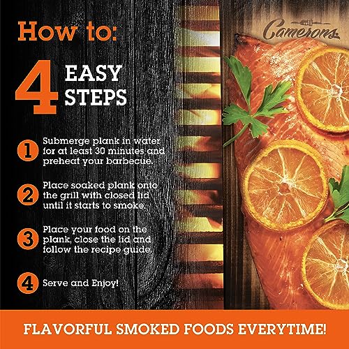Camerons Cedar & Alder Grilling Planks - 8 Pack (5.5x11.5") - Premium Natural Wood - Easily Infuse Smoky Flavor into BBQ Salmon, Fish, Pork, Veggies, and More - Sourced in the USA - Grilling Gift Idea - size: 8-Pack
