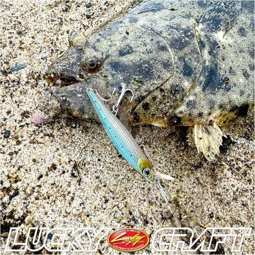 LUCKY CRAFT SW Slender Pointer 82MR S Saltwater Fishing Lures, Jerkbait Fishing Bait, 3.2", Bass Lures for Snook Redfish Trout, Fishing Gear and Accessories with Treble Hooks - color: 804 Spotted Shad - Konoshiro