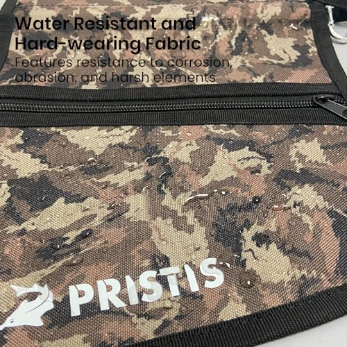 Pristis Fishing Soft Lure Storage Binder Bag, Plastic Bait Organizer Wallet Case with 6 Transparent Pocket Sleeves for Worm Rigs Lines, Durable Tackle Accessory for Saltwater Freshwater - color: Jungle Camo