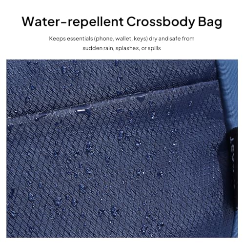 TOPEAST 4L Hiking Fanny Pack with Hidden Water Bottle Pocket, Water Resistant Nylon Waist Bag, Lightweight Crossbody Sling Bag for Men & Women, Large Capacity for Travel, Running, Walking & Cycling - color: BLUE