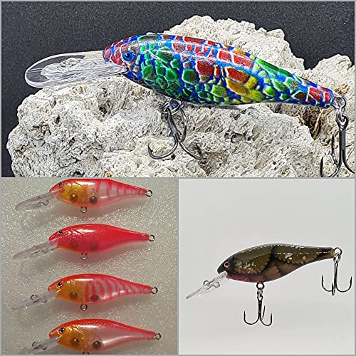 Blank Unpainted Minnow Crankbait Topwater Lipless Jerkbait Fishing Lures - color: UPC187P10