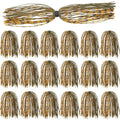 18 Bundles Silicone Jig Skirts 40 Strands Silicone Fishing Unbrella Replacement Skirts Quick Chang for Spinnerbait Bass Jig Lure Making Accessories - style: Orange&green-18pcs