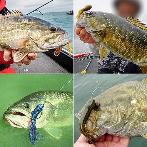 XFISHMAN-Tube-Jig-Heads-for-Bass-Fishing-Tube-Bait-Hooks 1/16oz 1/8oz 3/16oz 1/4oz (12-Pack) - color: 4/0 Hooks, size: 1/4oz(12-Pack)