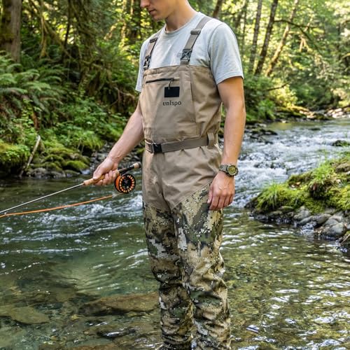 Camo Chest Fishing Waders - size: Large