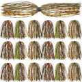 18 Bundles Silicone Jig Skirts 40 Strands Silicone Fishing Unbrella Replacement Skirts Quick Chang for Spinnerbait Bass Jig Lure Making Accessories - style: Mix 3 Colors-18pcs