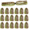18 Bundles Silicone Jig Skirts 40 Strands Silicone Fishing Unbrella Replacement Skirts Quick Chang for Spinnerbait Bass Jig Lure Making Accessories - style: Yellow&green-18pcs