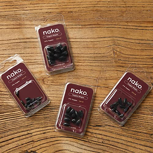 97% Pure Tungsten Flipping Weights - 10 Pack / 5 Pack - Nako Tungsten Weights - Fishing Sinkers for Bass Fishing - color: No Chip Black, size: 2 oz - 2 pack