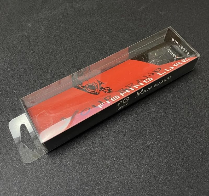 20 pcs Boxes for Fishing PVC Package Box Transparent Plastic Wrap for Artificial Bait M L - size: L# 20pcs