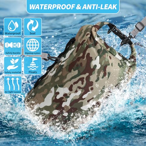 Dry Bags Waterproof Dry Sacks Small Lightweight Dry Bag with Strap for Paddle Board Kayaking Fishing Camping Hiking (3L) - size: 3L