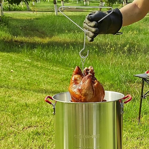 VEVOR Turkey Deep Fryer, 30-qt Turkey & 10-qt Outdoor Aluminum Seafood Boiling Kit, Fish Steamer Cooker Set, 54,000 BTU Burner Propane Gas Boiler, Gifts for Thanksgiving Day - style: 30-qt & 10-qt